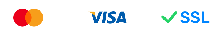 Mastercard, Visa ve SSL ile güvenli ödeme